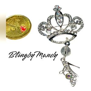 👑Pretty crown and slipper brooch